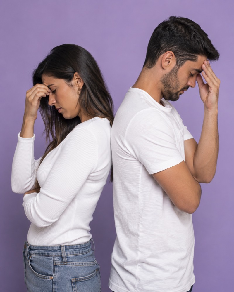 Casal estressado