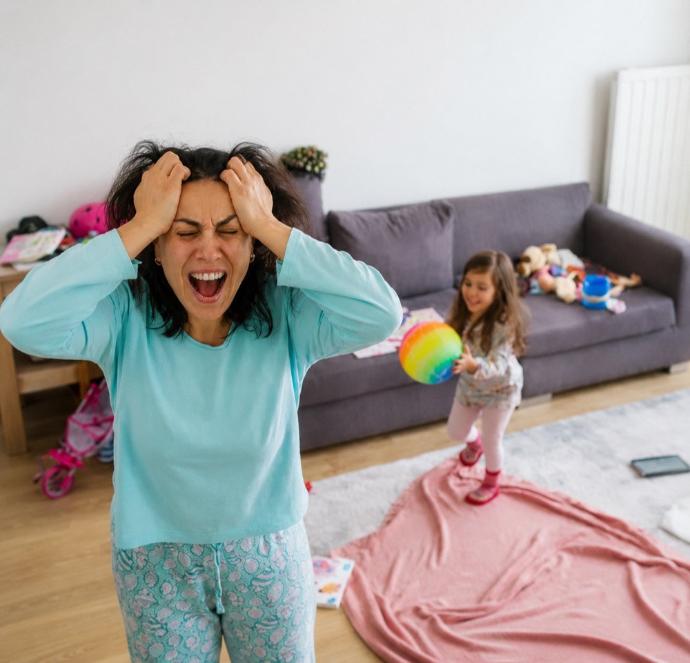 Mãe estressada